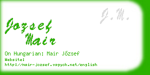 jozsef mair business card